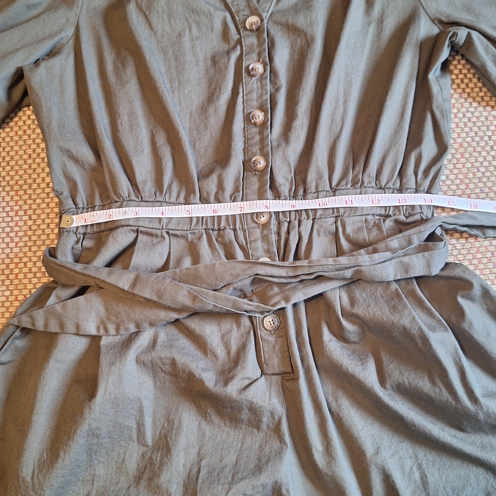 Luxology Olive Green V-Neck Short Romper - Picture 5 of 12